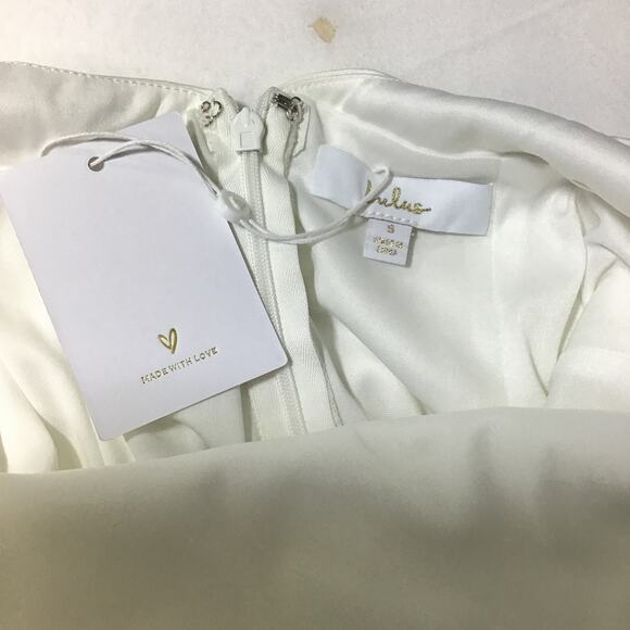 LULU'S S White Destined Romance Spaghetti Strap Backless Maxi Dress NWT B129 - Picture 8 of 12